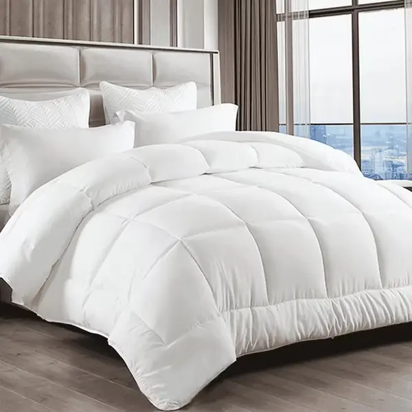 Luxury 300GSM Comforter Duvet Insert,Quilted Comforters Queen Size with 8 Tabs, Soft Down Alternative Bedding Blanket, Hotel Cooling Comforters All Season Duvet (White, Queen 88 x 88 Inches)
