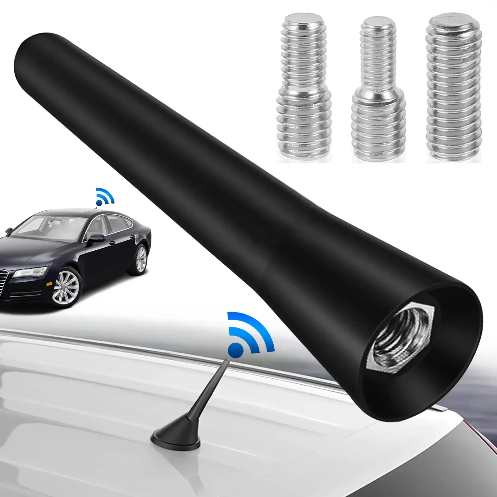 2026 Car antenna mini short car accessories strong radio car roof fixer 6.5 cm long car universal with screws 2026 For your cars New for your car décor
