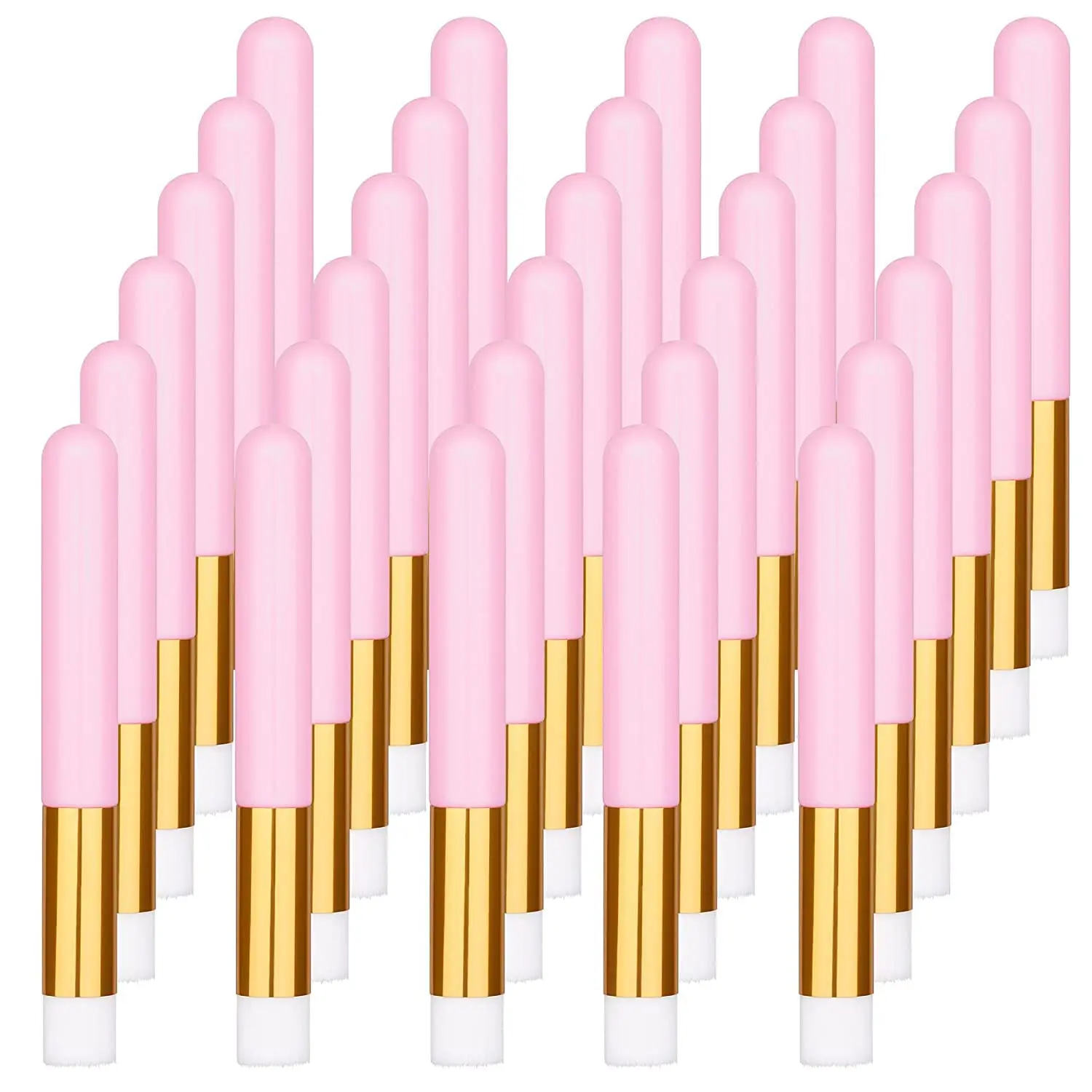30PCS Lash Shampoo Brushes, Nose Pore Deep Cleaning Brush, Peel off Blackhead Remover Brush Tool, Lash Cleanser Brushes Eyelash Extensions Blackhead Washing Brush, Nose Cleaning Washing Brush 1