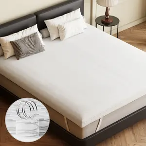 [SummerWins]Twin Size Mattress,4 INCH SPRING MATTRESS TOPPE  Medium Firm Feel Memory Foam and Individual Pocket Springs | Fiberglass Free | Breathable | CertiPUR-US