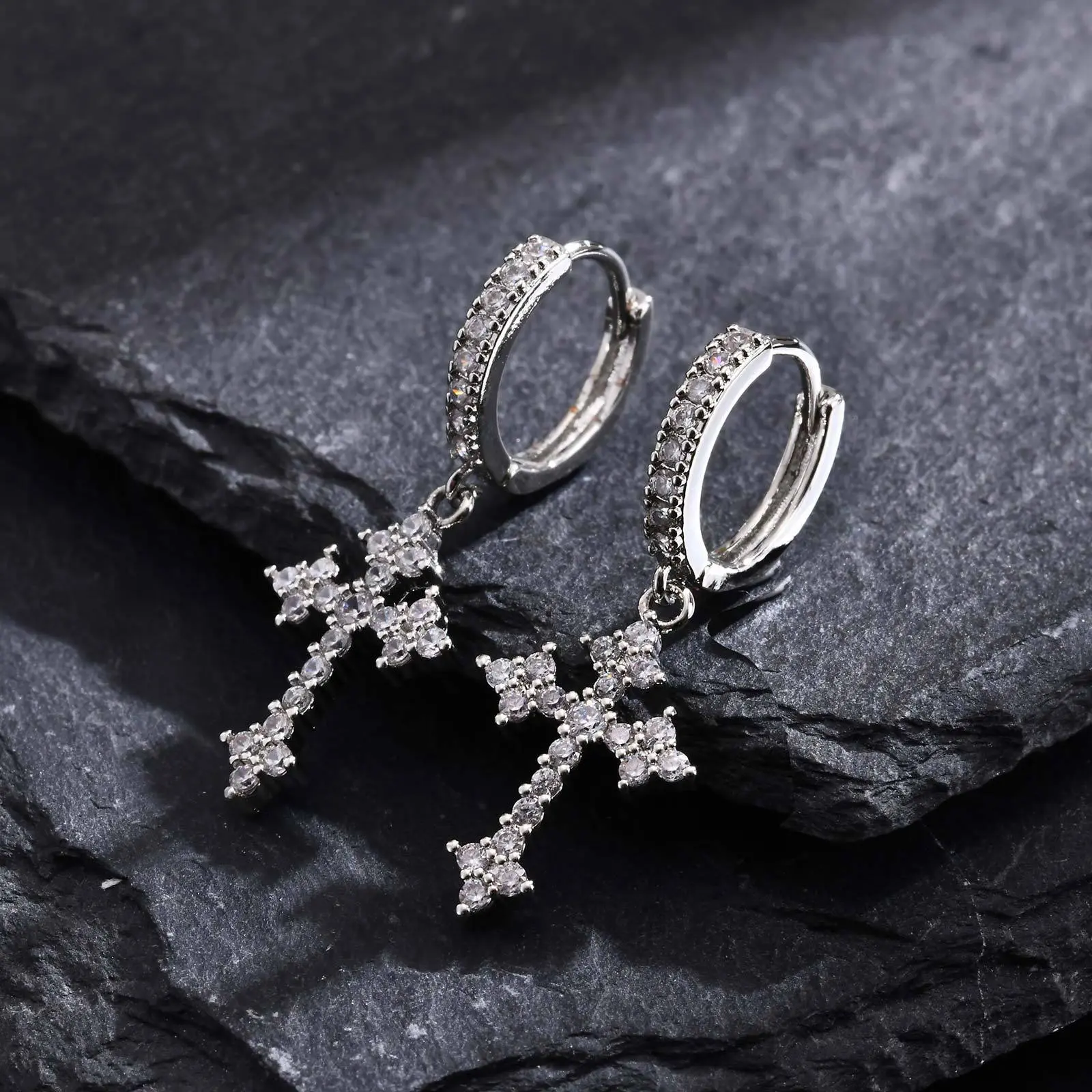 Cross Earrings Set for Men & Women,Cross Hoop Earrings,cross Design Dangle Earrings,Casual Fashion Jewelry for Party,Daily Outfit Decor