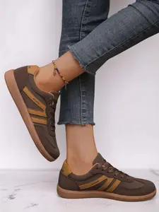 Women's Snake Leather Sneakers, Classic Casual Design, Comfortable Walking Shoes for Daily Wear & Outdoor Activities