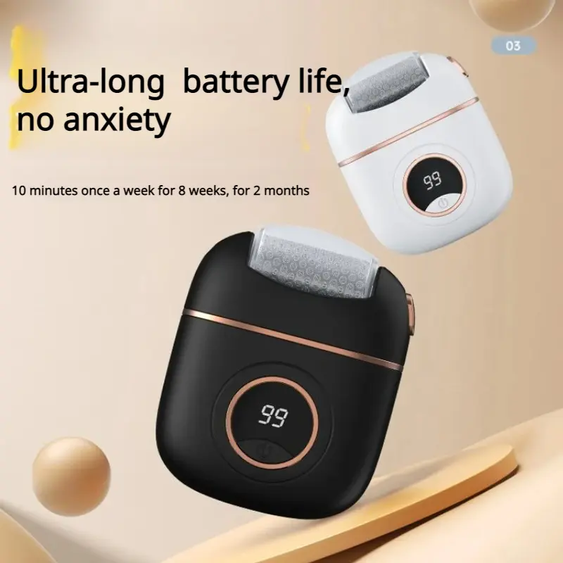 Home use automatic digital exfoliator for foot scrubbing heel and dead skin Manicure Nail Cutics Nail Art Hitam pedi foot care hand  and  foot  tools