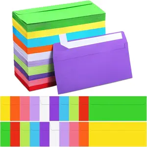 500 Pcs #10 Colored Envelopes Business Envelopes Adhesive Security Letter Size for Mailing Office Letter Check Invoices Letterhead Invitations Announcements 4-1/8 x 9-1/2''(Bright)
