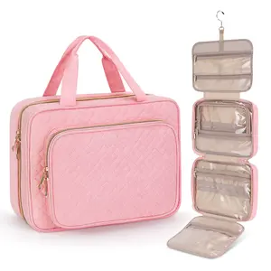 Large Capacity Toiletry Bag with Hanging Hook Travel Bag Waterproof Makeup Cosmetic Bag Organizer for Shampoo Perfume for Women Mother's Day Cruise