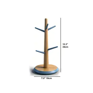 3Counts Coffee Mug Holder Tree, Thicker Base Coffee Cup Holder Stand for Counter, Mug Rack with 4 Hooks