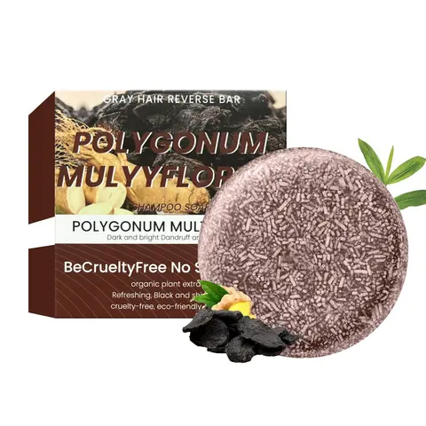 Polygonum Multiflorum 60g Shampoo Bar Enriched with Herbal Extracts Strengthens Hair Reduces Hair Loss Promotes Natural Shine Ideal for All Hair Types Conditioner Haircare Essential Oil Handmade Soap Set Organic Plant