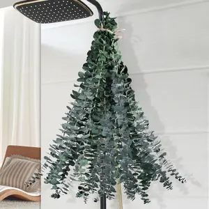12 Pcs Dried Eucalyptus for Shower Hanging - 17'' Real Large Preserved Eucalyptus Stems Green Home Decor, Made from Fresh Eucalyptus Leaves, Bathroom Shower Decor, Wedding, DIY