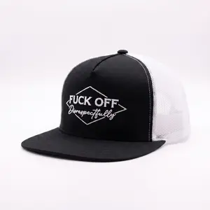F Off Disrespectfully Trucker Hat | Adjustable Mesh Snapback Baseball Cap for Men & Women