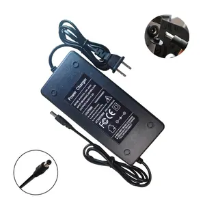 54.6V 2A Charger for 48V Li-ion Battery Fast High-Efficiency Power Adapter 5.5x2.1mm OVP/OCP Protection Portable Replacement for Ebike & Scooter