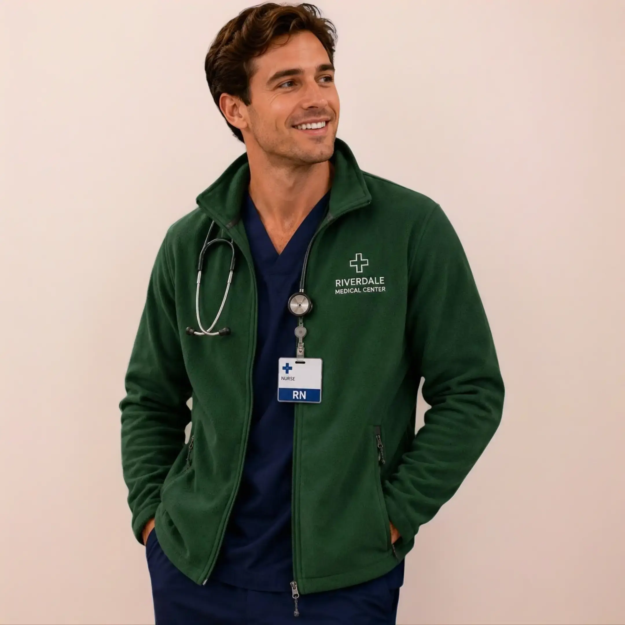 Men’s Full Zip Fleece Jacket | Custom Embroidered Jacket | Professional Outerwear