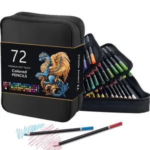 72 Colored Pencils with Zipper Case, 1 Set Soft Core Coloring Pencils with Carry Bag, Art Supplies for Adults, Professionals and Colorists