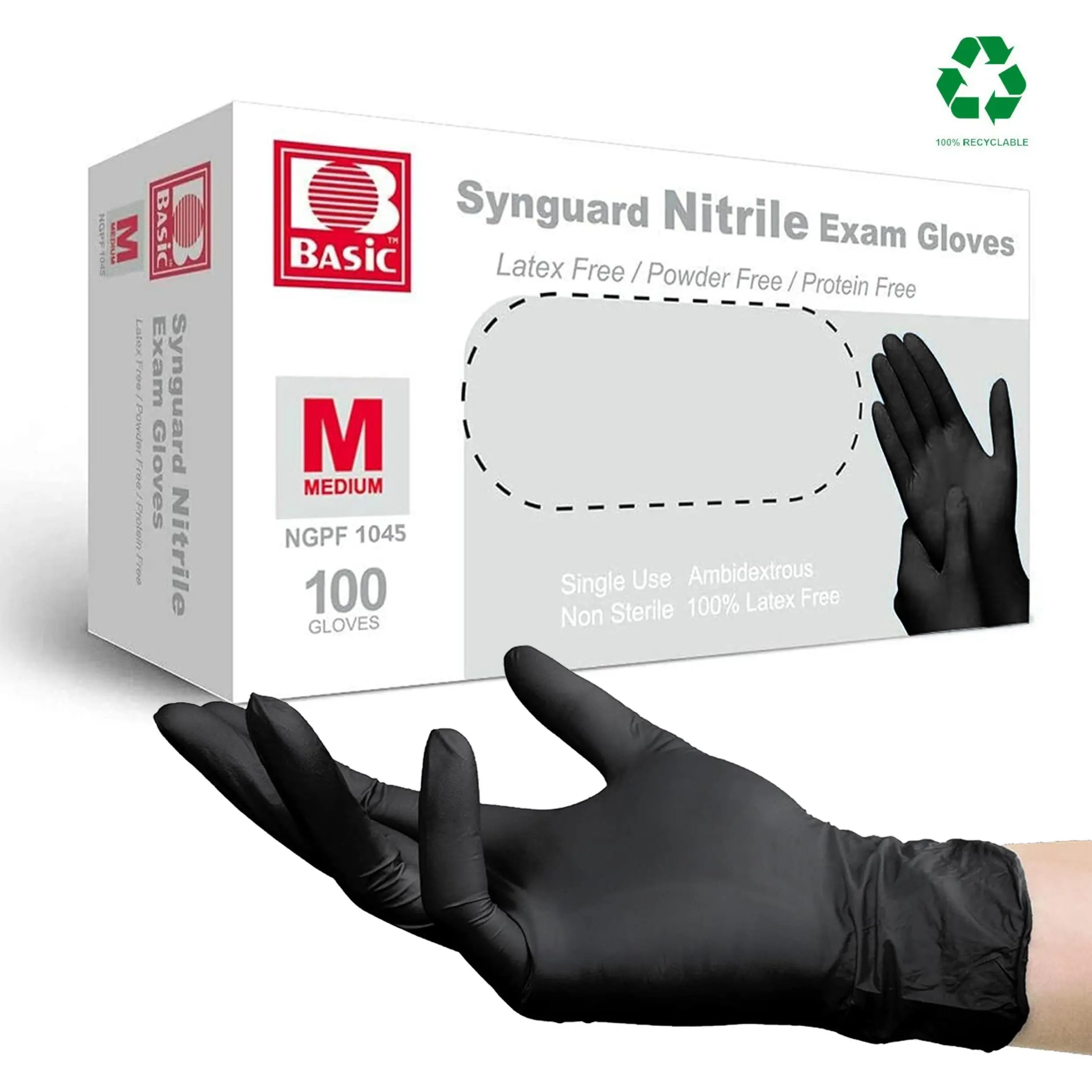 4 Mil Latex-Free Vinyl Synthetic Exam Gloves, 100pcs Food-Grade Multifunctional Household Cleaning Gloves for Washing Dishes, Medical Use, Food Prep, Dishwashing Gloves, Cooking Gloves Disposable Food Safe