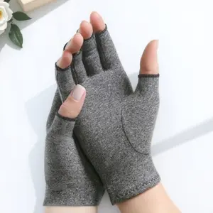 Arthritis Pain Relief Fingerless Gloves: Hand Support & Compression for Improved Circulation, Reduced Stiffness & Swelling. Breathable Stretch Fabric, All-Day Comfort. Ideal for Gardening, Typing, Work & Sports.