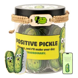 60 Positive Pickle Cards with Inspirational Quotes & Cute Illustrations, Fun Party Cards, Perfect Gift for Birthdays, Christmas, Graduations