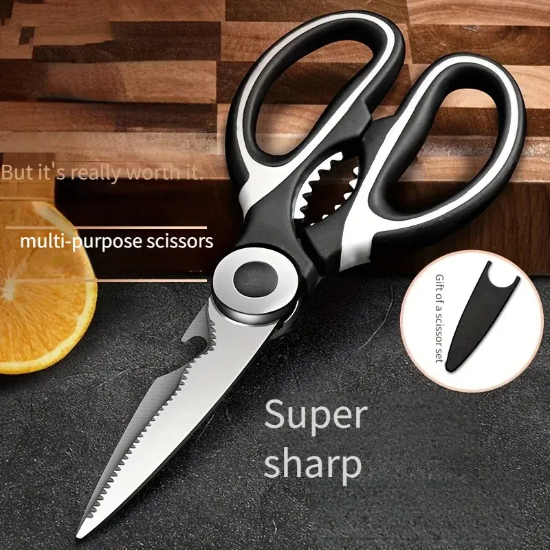 Multifunctional Kitchen Scissors Household Fish Cutting Meat Scissors Stainless Steel Scissors Heavy Duty Scissor
