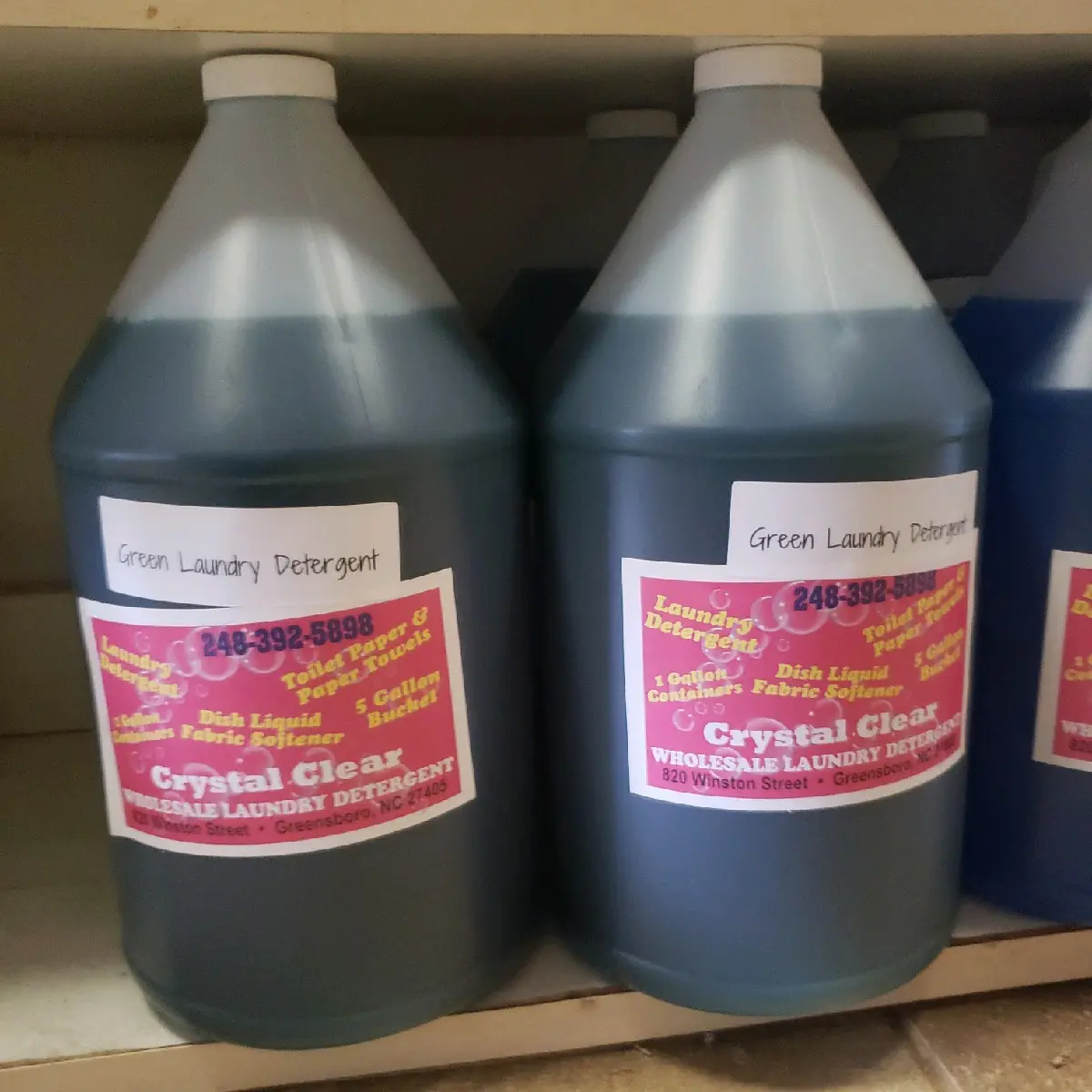 2 Gallons of Green " Compared to Gain" Laundry Deteregent