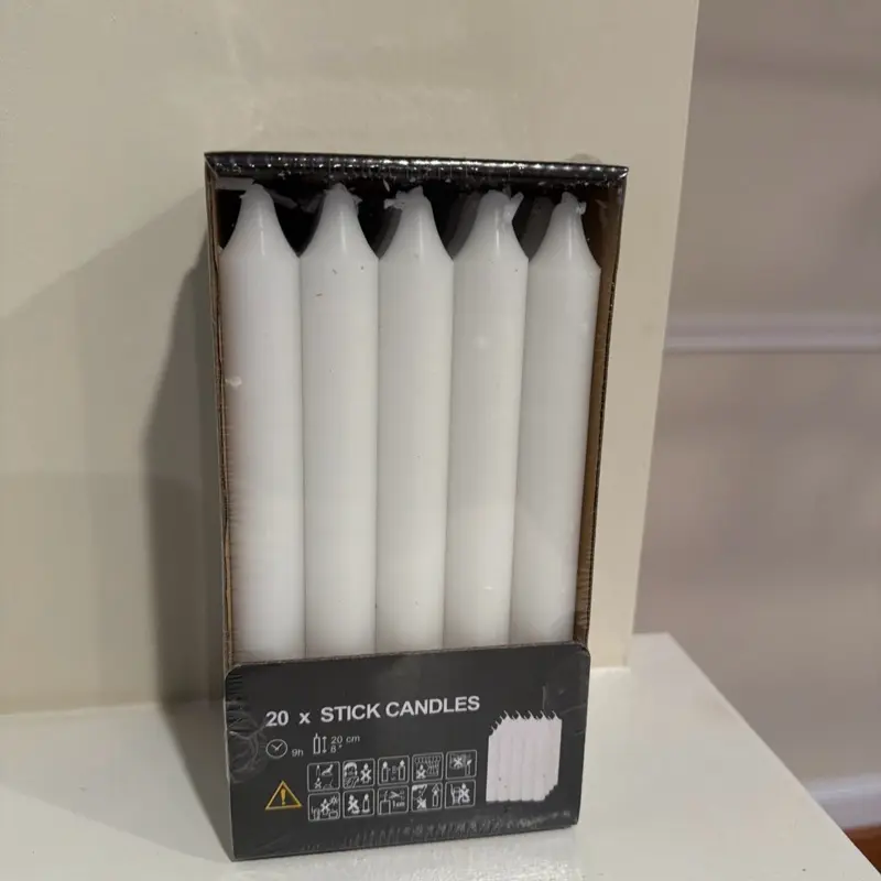20 sticks white candle wholesale sells