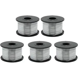 5 Rolls Stainless Steel Rebar Tie Coil 1/32" 0.8mm 360FT Automatic Rebar Tie Wire Twister