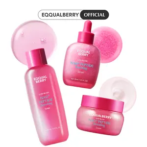 EQQUALBERRY NAD+ Firming Skincare Set – 3-Step Toner, Serum & Cream with Peptides | Lifts & Smooths Skin | Ceramide Barrier Repair & Hydration