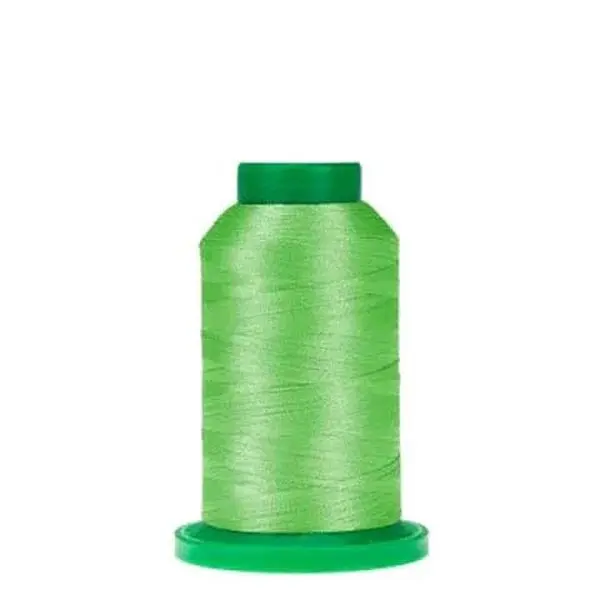 Isacord Polyester Embroidery Thread, 1000m Bright Mint (2922-5610) - High Sheen, Low Lint, Smooth Finish, Dependable Tension, Ideal for Botanical Embroidery, Botanical Art, Fabric Matching Accents