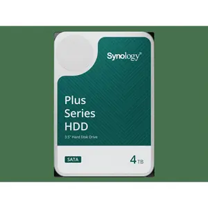 Synology 3.5 in. 4TB HAT3300 Plus SATA Internal HDD Harddrive, Bulk Pack, 1,000,000 Hours MTBF, 180 TB/Year Workload Rating