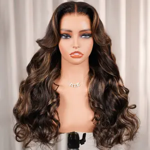 【New Arrival】ISEE HAIR Highlight Balayage Color Body Wave Wig 200% Density Middle Part Wear Go 9x6 T Part Lace Pre Plucked Human Hair Wigs With Smart Clips Outdoorfun #TikTokShopSpringGlowUp, Lace Frontal Wig