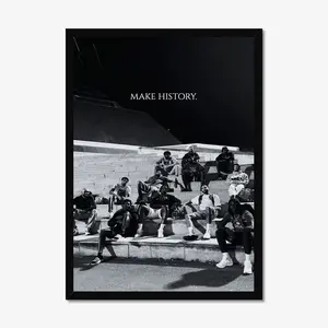 [SALE UP TO 45%] Make History 2024 USA Olympic Team Poster, Patriotic Basketball Wall Art for Fans Home Decor and Sports Room, Team USA Gift [UNFRAMED]