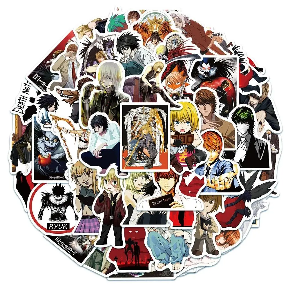 Classic Death Note Anime Stickers (10/30/50pcs), Waterproof DIY Decals for Scrapbook, Suitcase, Phone, Toys & Hobbies Specialty DIY Supplies, 10Pcs