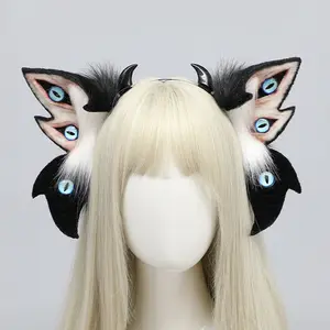 Devil Horn Design Hair Hoop, 1 Count Cute Animal Ear Design Hair Hoop, Fashion Hair Accessories for Cosplay Party Festival, Party Accessory, Festival Party Supplies, Creepy, Spooky