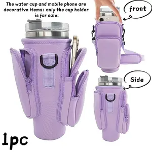 40 Oz Water Bottle Tumbler Sleeve Set with Phone Pocket, 3 Pockets Design, Perfect Holiday Gift Storage Bag, Ideal for Outdoor Activities