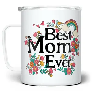 LOFTIPOP Best Mom Ever Coffee Mug, Cute Mom Cup, Mother's Day Gifts, Designed and Printed in the USA by Loftipop
