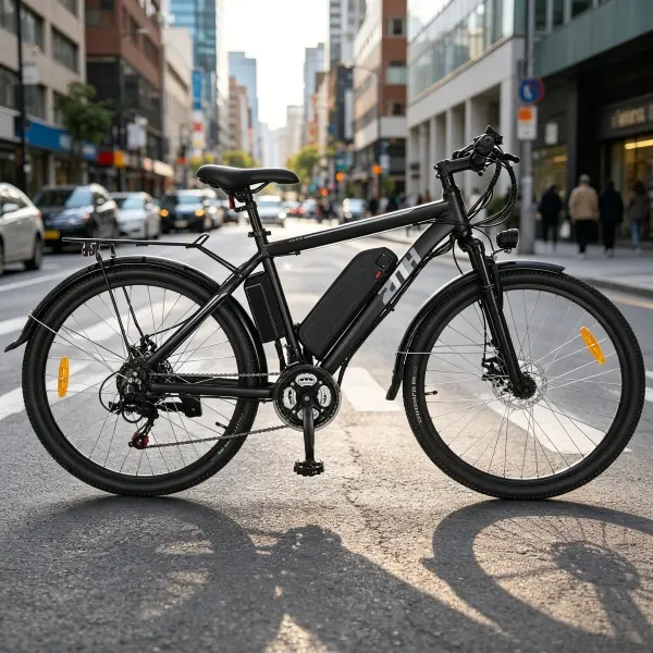 ZNH-02 Adult Class 2 Legal Urban Commuter Electric Bike, 500W Peak Motor, 36V 10Ah Removable Battery, 21-Speed, 24-37 Mi Range, Max 20MPH City Ride Capability