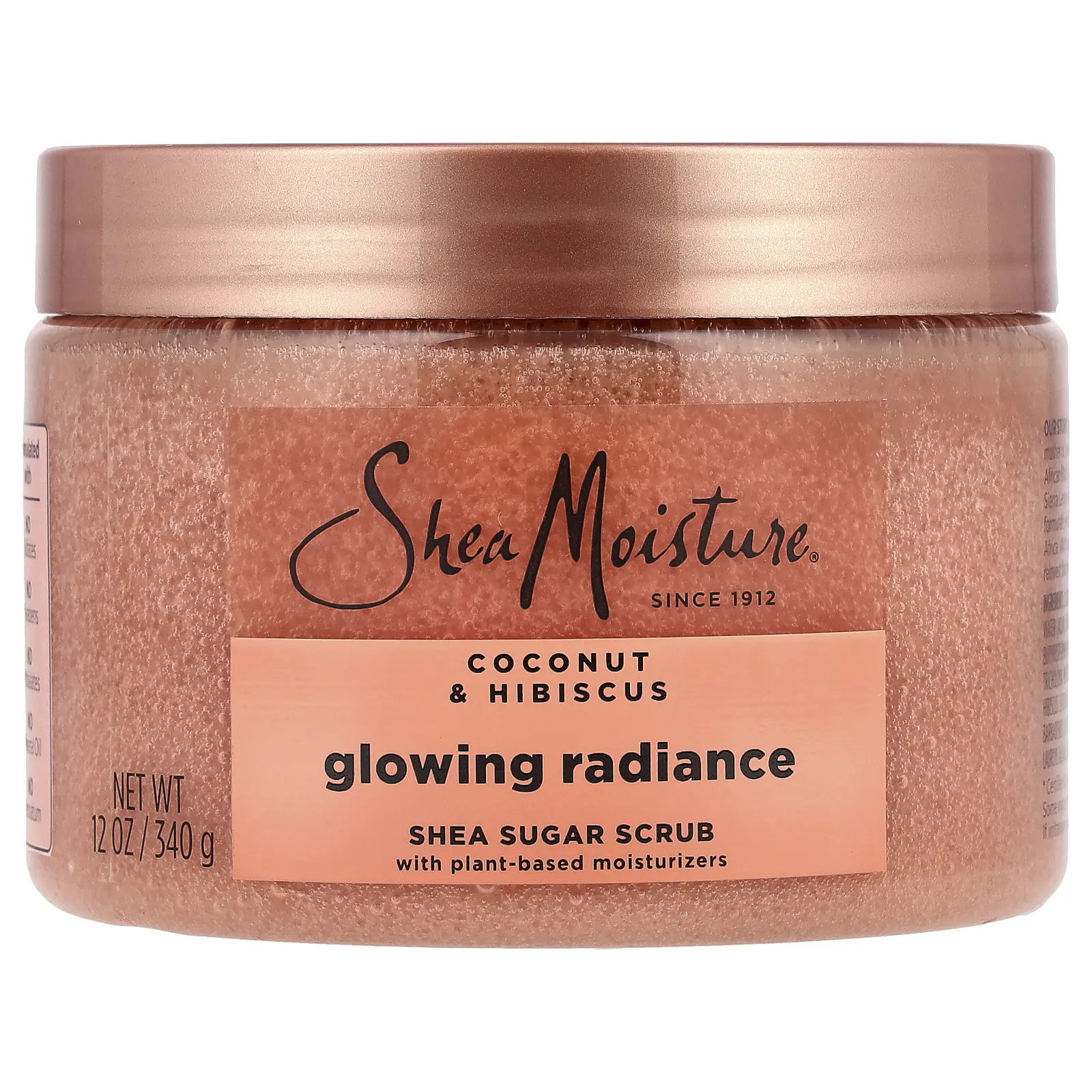 SheaMoisture Glowing Radiance Shea Sugar Scrub, Coconut & Hibiscus, 12 oz (340 g)