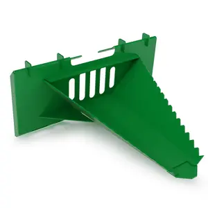 Garvee Economy Series Stump Bucket Attachment with Universal Skid Steer Quick Tach, Serrated Leading Edge, Tree Scoop Digger for Removing Smaller Tree Stumps and Light Duty Root Ripping, Green