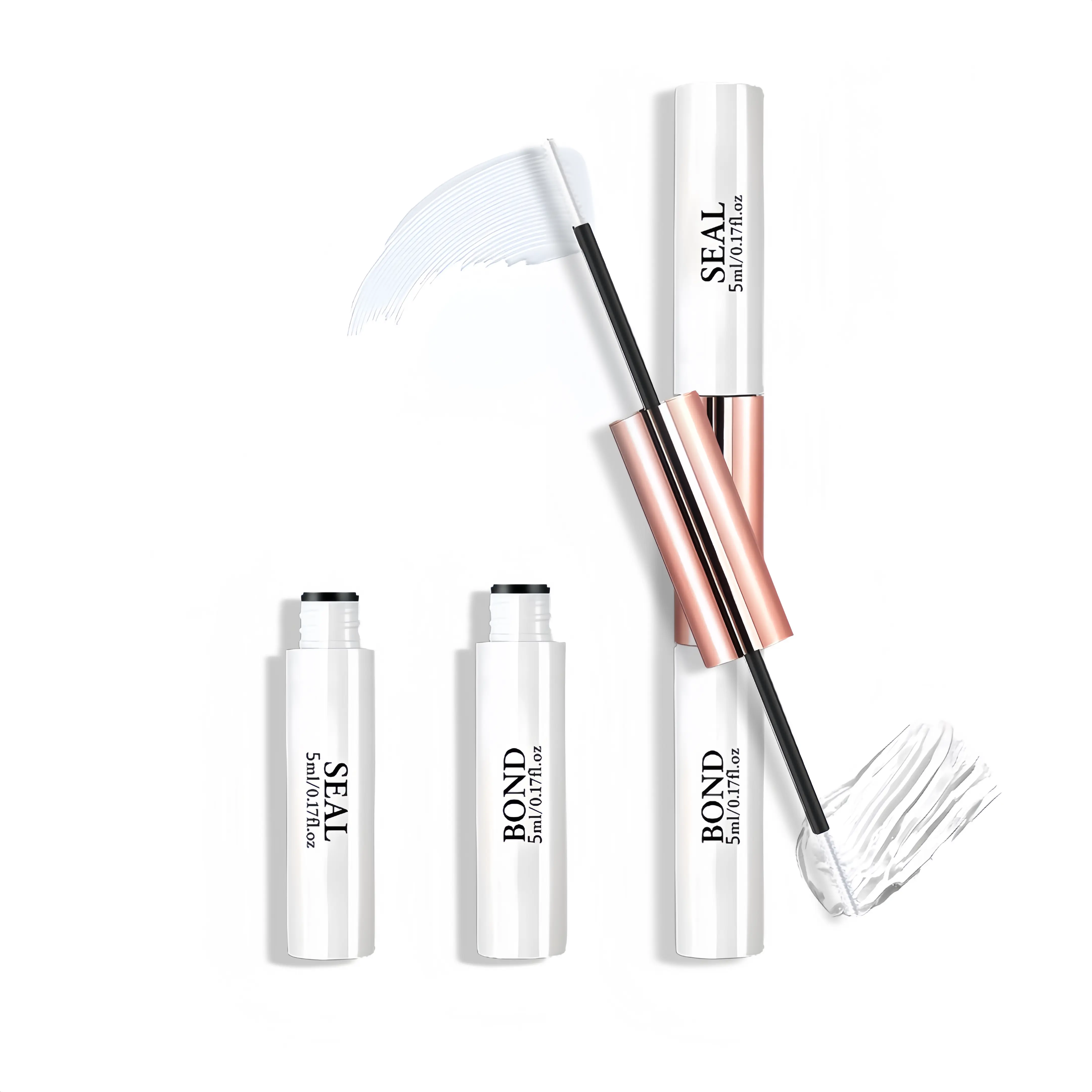 3-in-1 Eyelash Clusters Kit - transparent glue - with Bond, Seal, and Remover, Waterproof & Long-Lasting Natural Lash Extensions for Easy At-Home Make Up
