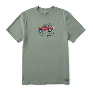Life is Good Men's Moss Green Offroad Jake Crus her Tee