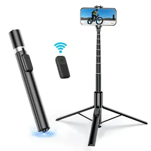 Koloobo 70-Inch Auto-Open Tripod Selfie Stick with 360° Rotatable Alloy Aluminium for 4-7 Inch Smartphones Travel Compact Portable Cellphone Stand