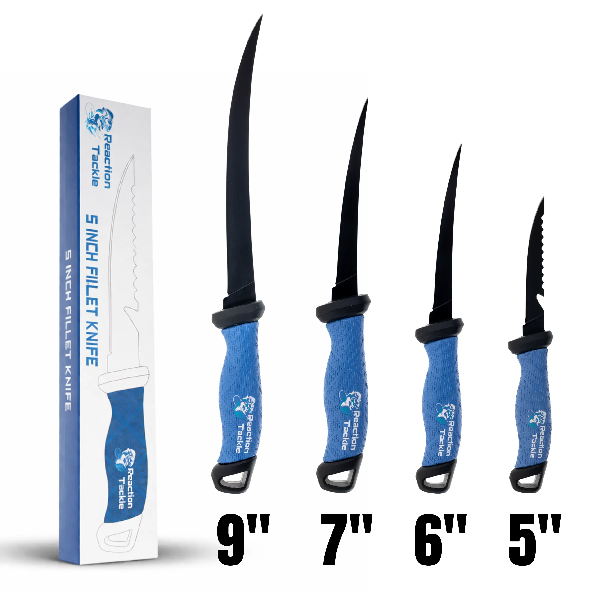 Stainless Steel Fish Fillet Cleaning Knife (5”, 6”, 7”, 9”) - Reaction Tackle