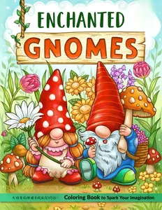 Enchanted Gnomes: Fantasy Coloring Book for Adults with Adorable Gnome Illustrations for Stress Relief and Relaxation Paperback – September 29, 2023