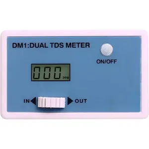DM-1 In-Line Dual TDS , 0-9990 ppm Range, +/- 2% Readout Accuracy,Blue & White