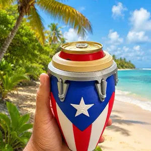 Puerto Rican Conga Drinkware Can Holder