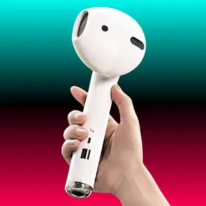 Wireless Earphone Shape Speaker, USB Charging Support Microphone Fm Radio TF Card Wireless Speaker, Portable Bluetooth-compatible Audio Device