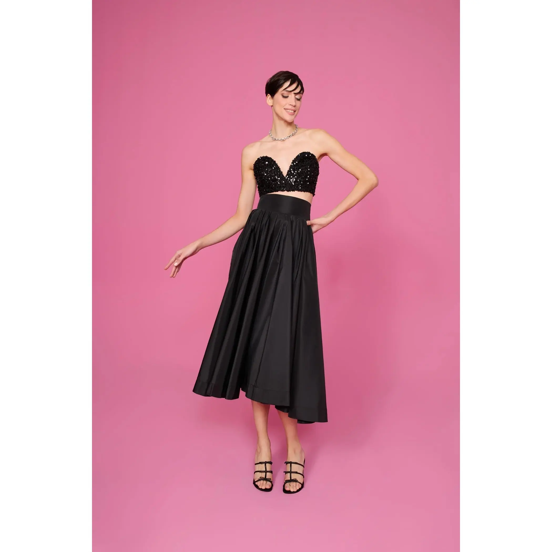 Cecillia Taffeta Full Circle Skirt
