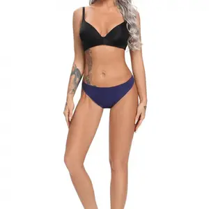 One-piece Seamless Threaded Cotton Crotch Low Waist Thong Panties Womenswear