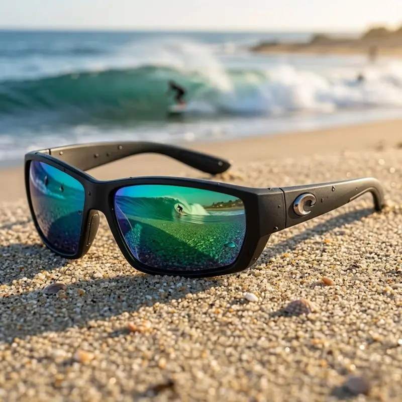 Costa Del Mar Sunglasses for Men - Fantail Mens Polarized Sunglasses, UV Protection for Fishing, Boating & Beach 580G Size 59
