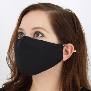 5 Pack Black Ultra Soft 100% Organic Cotton Face Masks, Reusable Fabric Masks With Soft Ear Loops 2 Ply