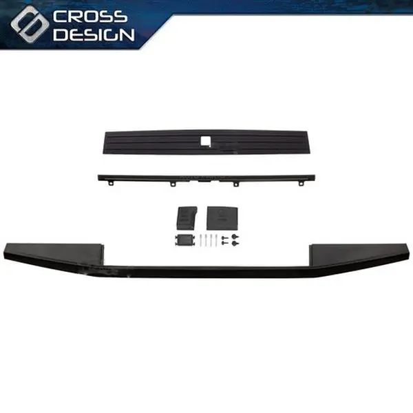 CROSSDESIGN Flexible Integrated Step Tailgate Molding Cap, Paint-Ready Car Accessory - Vehicle Auto Replacement Part for 2015-2020 Ford F150 Semi Truck Body Kit Truck Accessories, Body Kit Accessories