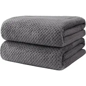 Pineapple Lattice Pattern Bath Towel, Soft Absorbent Towel, Super Absorbent Towel, Bathroom Towel for Home, Hotel, Dormitory, Fitness, Travel