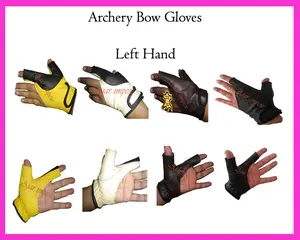 Bow / Archery Shooting Leather Gloves Top quality Gloves 100% Real leather